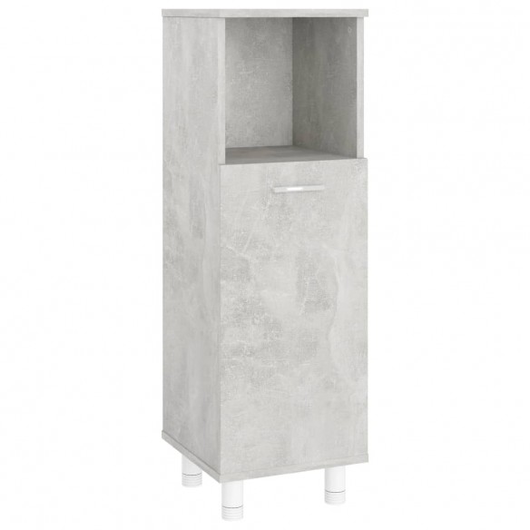 Armoire de salle de bain Gris béton 30x30x95 cm Aggloméré