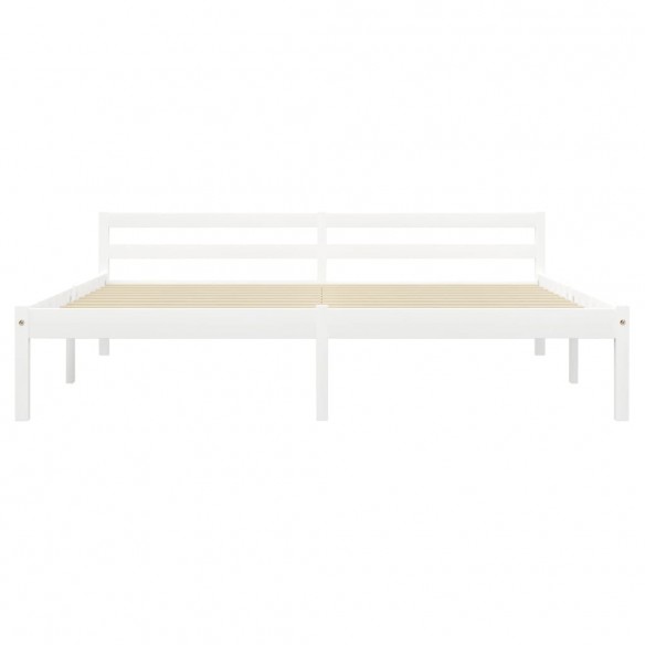 Cadre de lit Blanc Bois de pin massif 160 x 200 cm