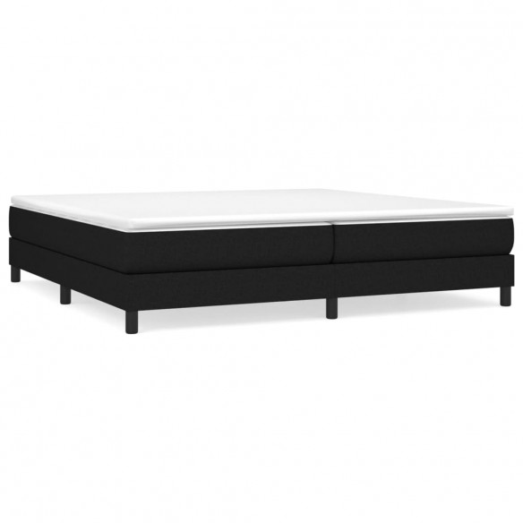 Cadre de lit avec matelas Noir 200x200 cm Tissu