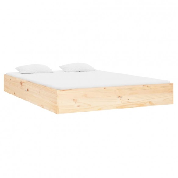 Cadre de lit bois massif 135x190 cm double