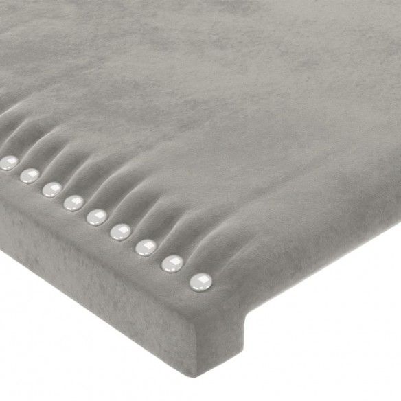 Têtes de lit 4 pcs Gris clair 72x5x78/88 cm Velours