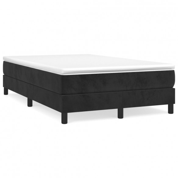 Cadre de lit avec matelas Noir 120x200 cm Velours