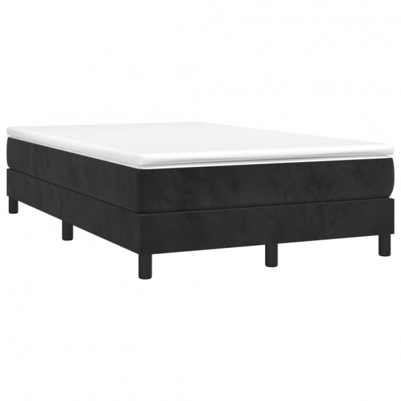 Cadre de lit avec matelas Noir 120x200 cm Velours