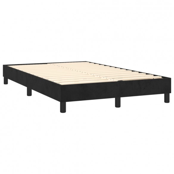 Cadre de lit avec matelas Noir 120x200 cm Velours