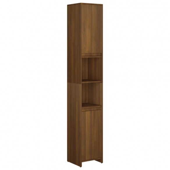 Armoire de bain Chêne marron 30x30x183,5 cm Bois d'ingénierie