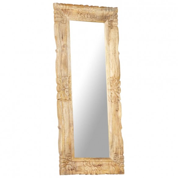 Miroir 110x50 cm Bois de manguier massif