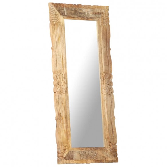 Miroir 110x50 cm Bois de manguier massif