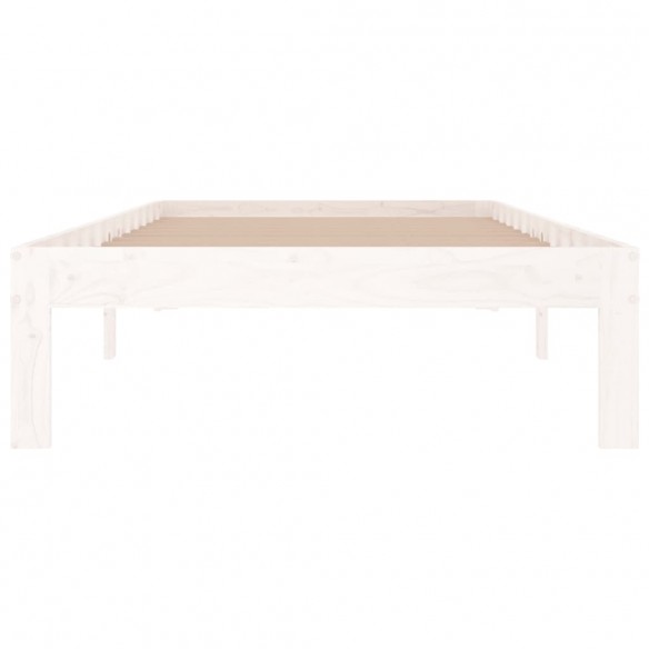 Cadre de lit Blanc Bois massif 90x190 cm Simple