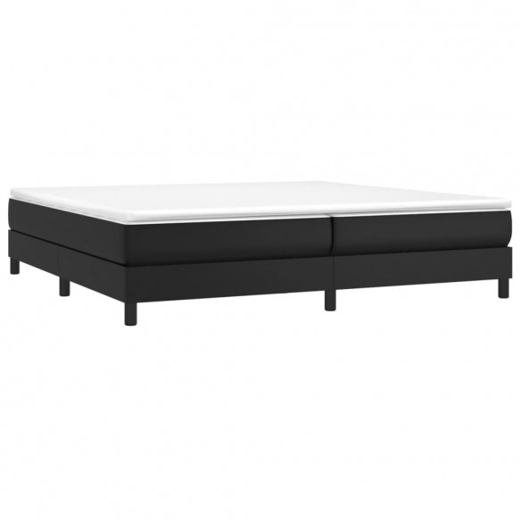 Cadre de lit avec matelas Noir 200x200 cm Similicuir