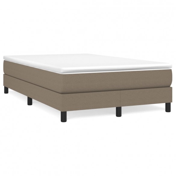 Cadre de lit avec matelas Taupe 120x200 cm Tissu