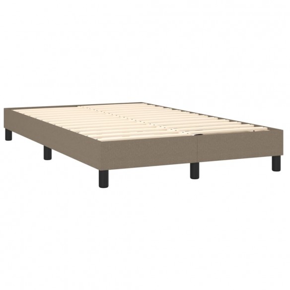 Cadre de lit avec matelas Taupe 120x200 cm Tissu