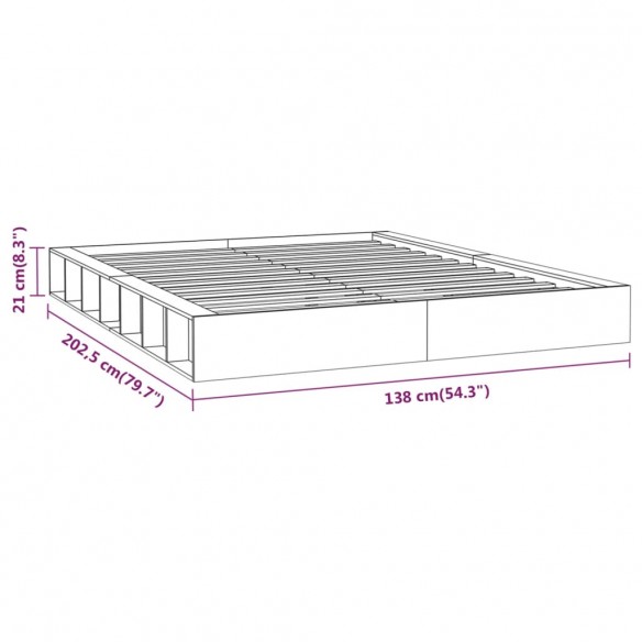 Cadre de lit 120x200 cm Bois massif