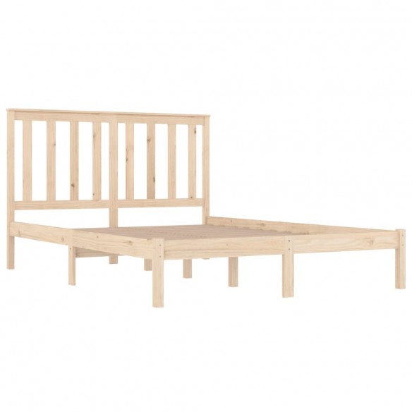 Cadre de lit Bois de pin massif 140x190 cm