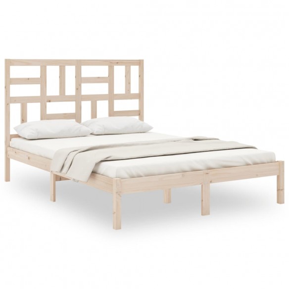 Cadre de lit Bois de pin massif 140x190 cm