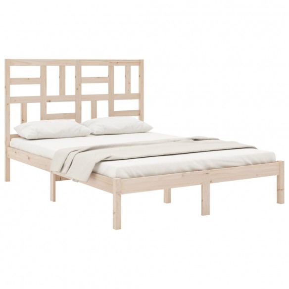 Cadre de lit Bois de pin massif 140x190 cm