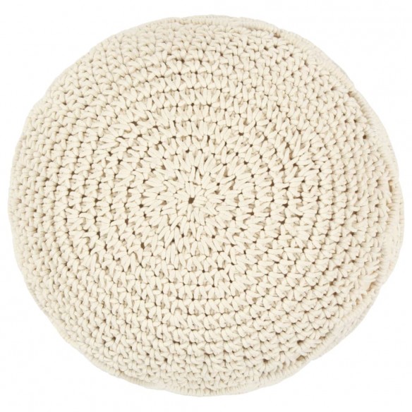 Pouf fait à la main en macramé 45 x 30 cm Coton