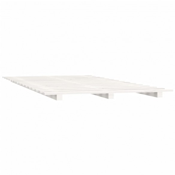 Cadre de lit Blanc 75x190 cm Bois de pin massif