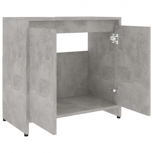 Armoire de salle de bain Gris béton 60x33x61 cm Aggloméré