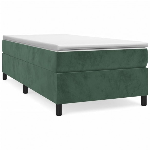 Cadre de lit Vert foncé 90x190 cm Velours