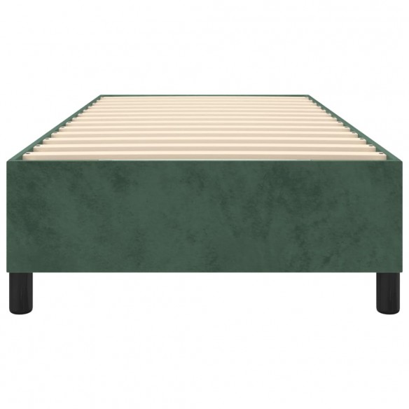 Cadre de lit Vert foncé 90x190 cm Velours