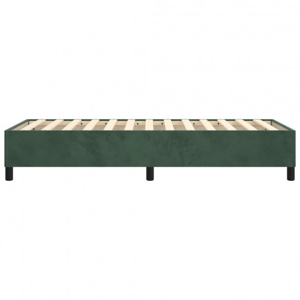 Cadre de lit Vert foncé 90x190 cm Velours