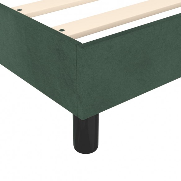 Cadre de lit Vert foncé 90x190 cm Velours