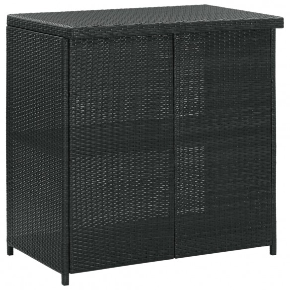 Ensemble de bar 3 pcs Résine tressée Noir