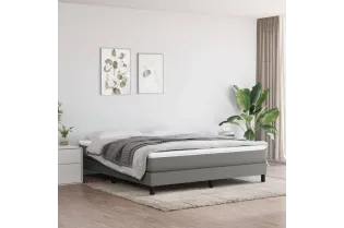 Lit Gris foncé 160x200 cm Tissu