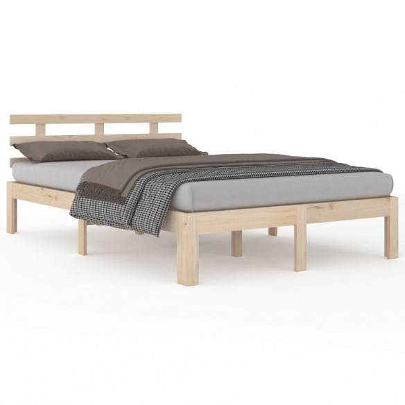 Cadre de lit bois massif 135x190 cm double