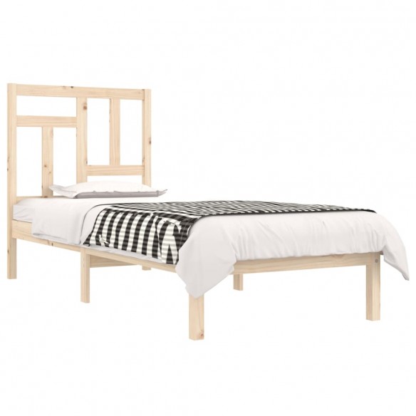 Cadre de lit bois de pin massif 90x190 cm simple