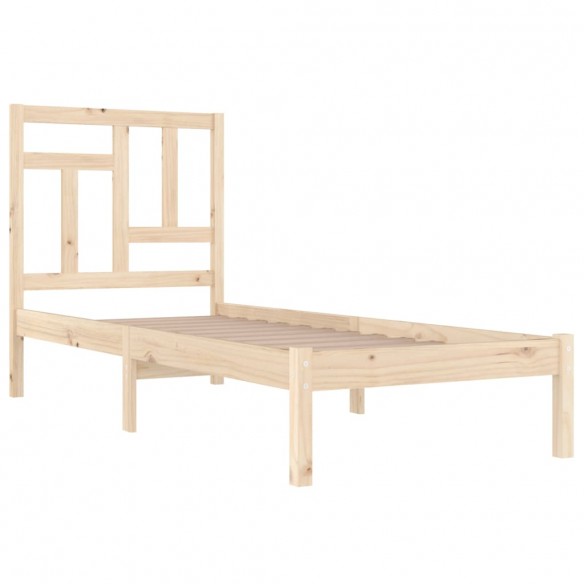 Cadre de lit bois de pin massif 90x190 cm simple