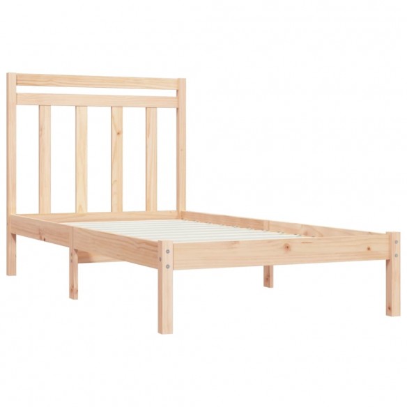 Cadre de lit bois massif 90x190 cm simple