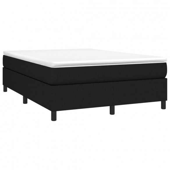 Cadre de lit avec matelas Noir 140x200 cm Tissu