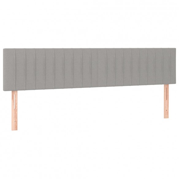 Cadre de lit avec matelas Gris clair 180x200cm Tissu