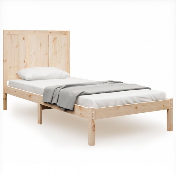 Cadre de lit bois de pin massif 90x190 cm simple