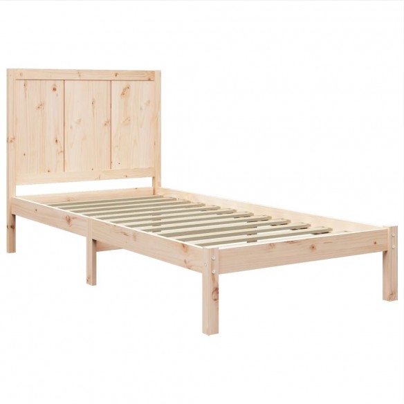 Cadre de lit bois de pin massif 90x190 cm simple