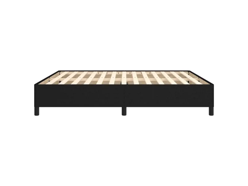 Lit Noir 160x200 cm Tissu