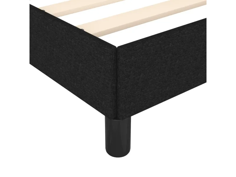 Lit Noir 160x200 cm Tissu