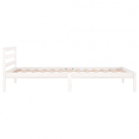 Cadre de lit Bois massif de pin 100x200 cm Blanc