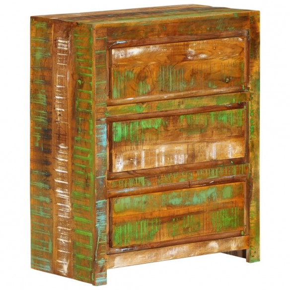 Armoire à tiroirs Multicolore 60x33x75 cm Bois de récupération