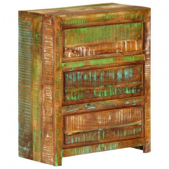 Armoire à tiroirs Multicolore 60x33x75 cm Bois de récupération