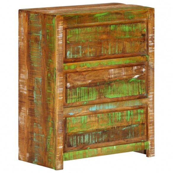 Armoire à tiroirs Multicolore 60x33x75 cm Bois de récupération