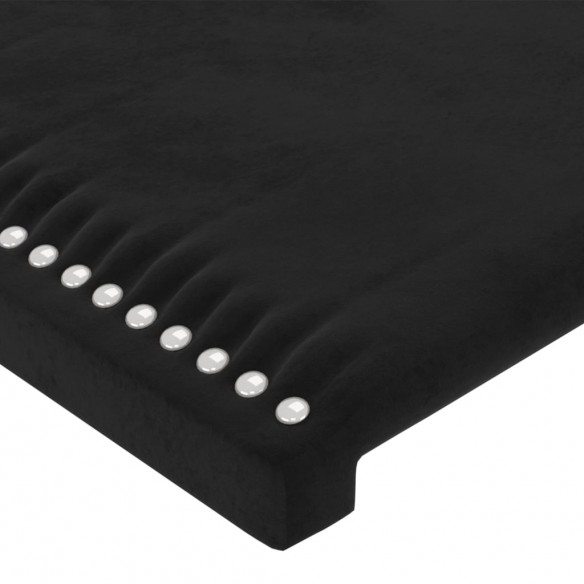 Têtes de lit 4 pcs Noir 72x5x78/88 cm Velours