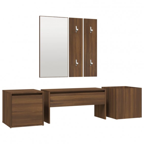 Ensemble de meubles de couloir Chêne marron Bois d'ingénierie