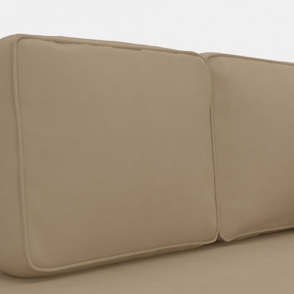 Chaise longue avec coussins et traversin cappuccino similicuir