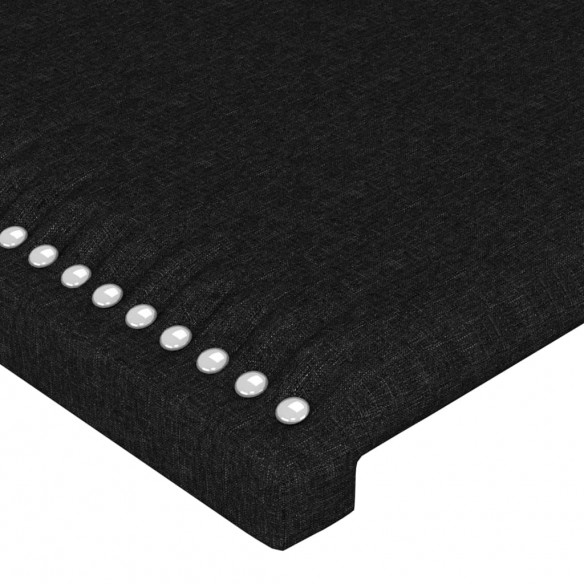 Têtes de lit 4 pcs Noir 100x5x78/88 cm Tissu