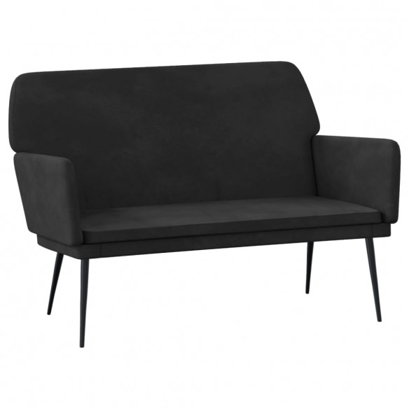 Banc Noir 108x79x79 cm Velours