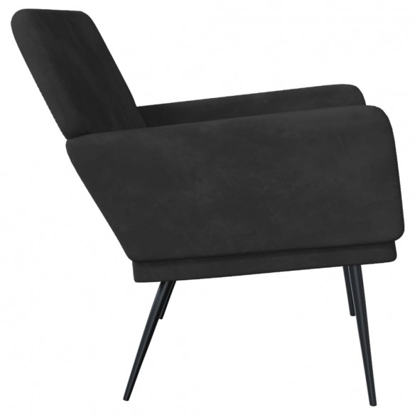 Banc Noir 108x79x79 cm Velours