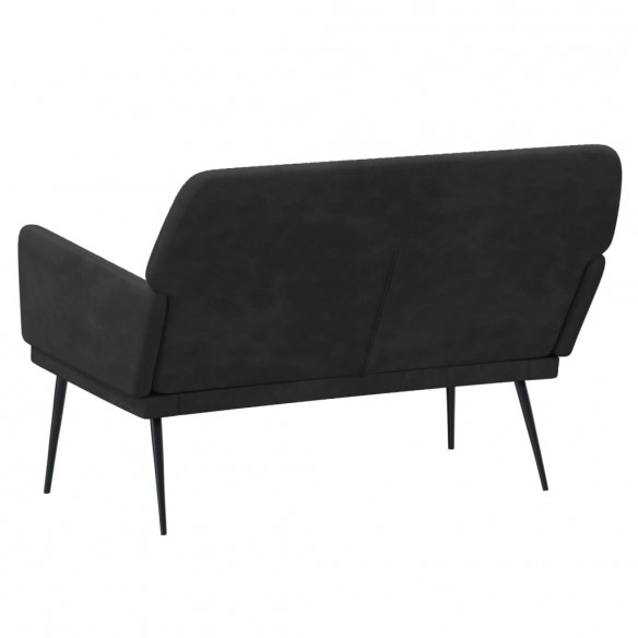 Banc Noir 108x79x79 cm Velours