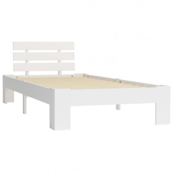 Cadre de lit Blanc Bois de pin massif 100 x 200 cm